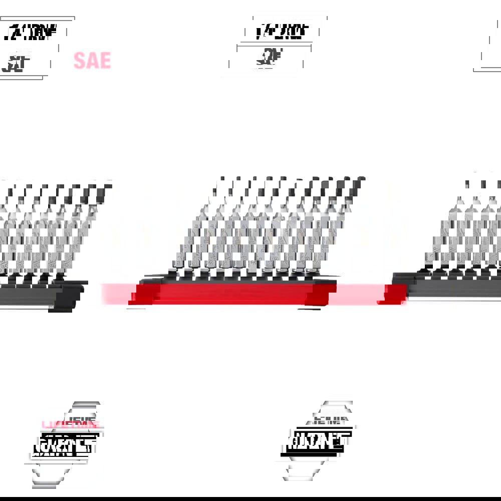 Hex & Torx Bit Socket Sets; Set Type: Hex Bit ; Drive Size: 1/4 ; Minimum Set Hex Size (Inch): 1/16 ; Finish: Chrome ; Measurement Type: Hex ; Number Of Pieces: 10